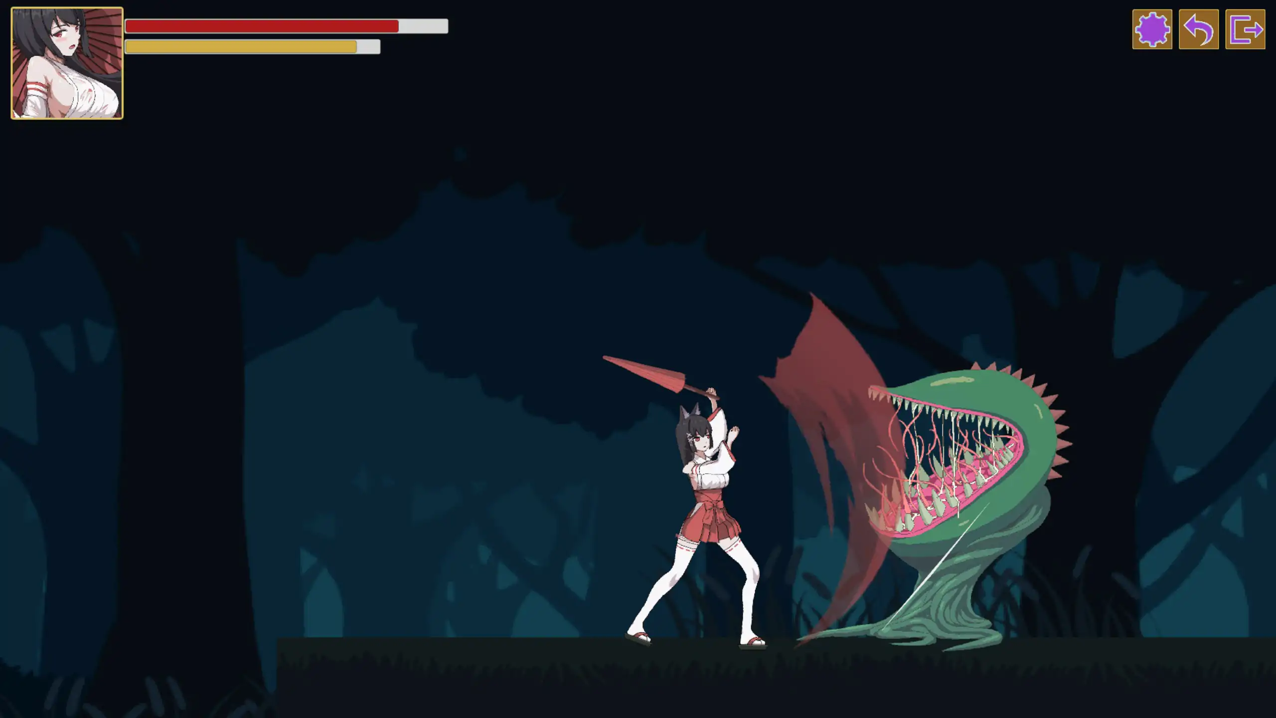 【日系ACT/像素/官中】退魔巫女-异种淫狱 官方中文版【PC/0.1G】 内容图 1